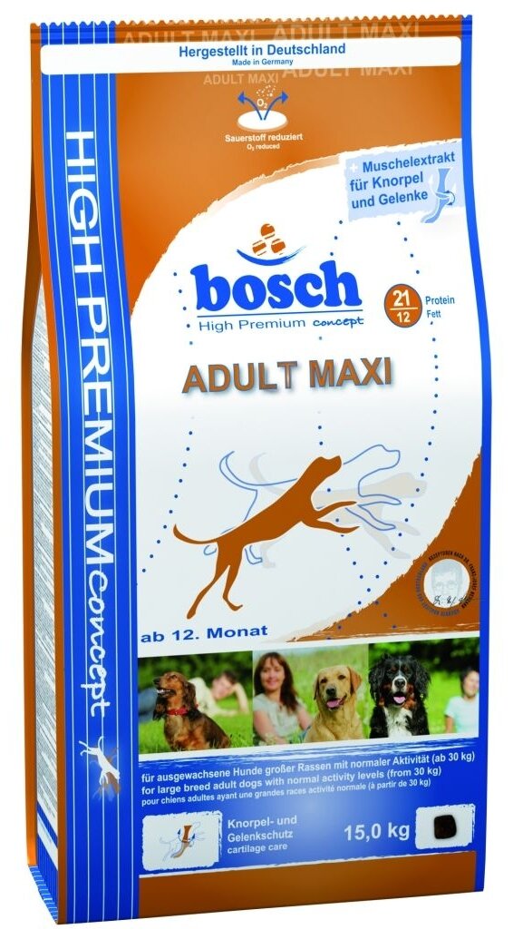 Сухой корм Bosch для взрослых собак крупных пород, птица, 15кг - фото №2