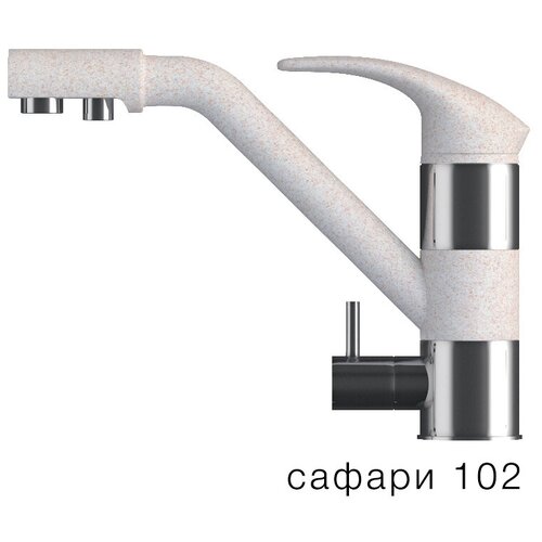 Смеситель для кухни Tolero Дуо R0204 (102, сафари/хром, встроенный кран для питьевой воды)