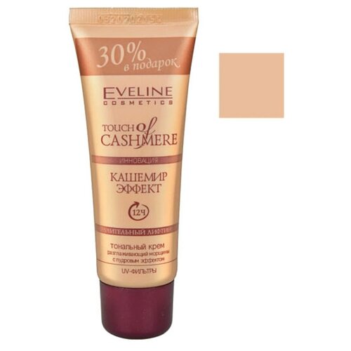 Eveline Cosmetics Тональный крем Touch of Cashmere, 40 мл/40 г, оттенок: натуральный бежевый, 1 шт. eveline cosmetics тональный крем touch of cashmere 40 мл 40 г оттенок натуральный 1 шт