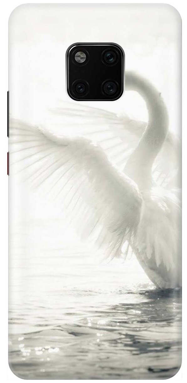 GOSSO Ультратонкий силиконовый чехол-накладка для Huawei Mate 20 Pro с принтом "Лебедь"