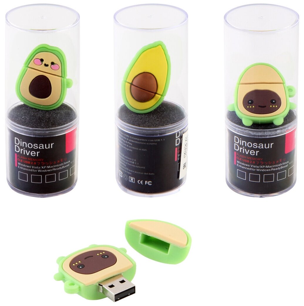 Флеш-память USB 16 Gb 211618 кокос Avocado ассорти 3 вида - 1 шт.