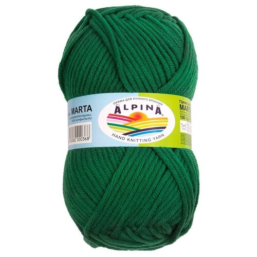 Пряжа Alpina Marta, 100% тактифил, 5*100 г, 120 м+-6 м, №007, зеленый