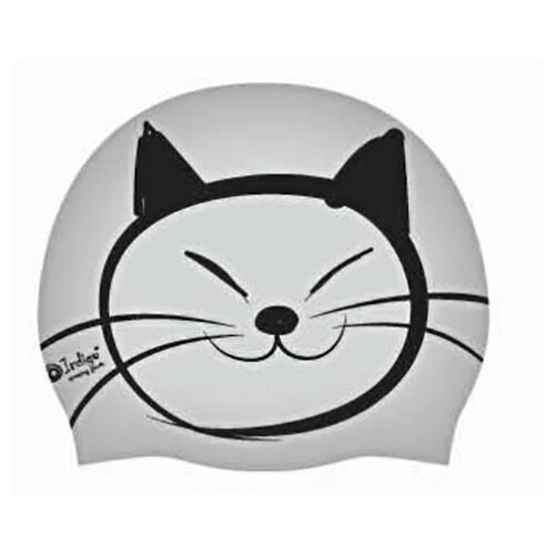 фото Шапочка для плавания silicone indigo scct500/501 рис котик, детск серый