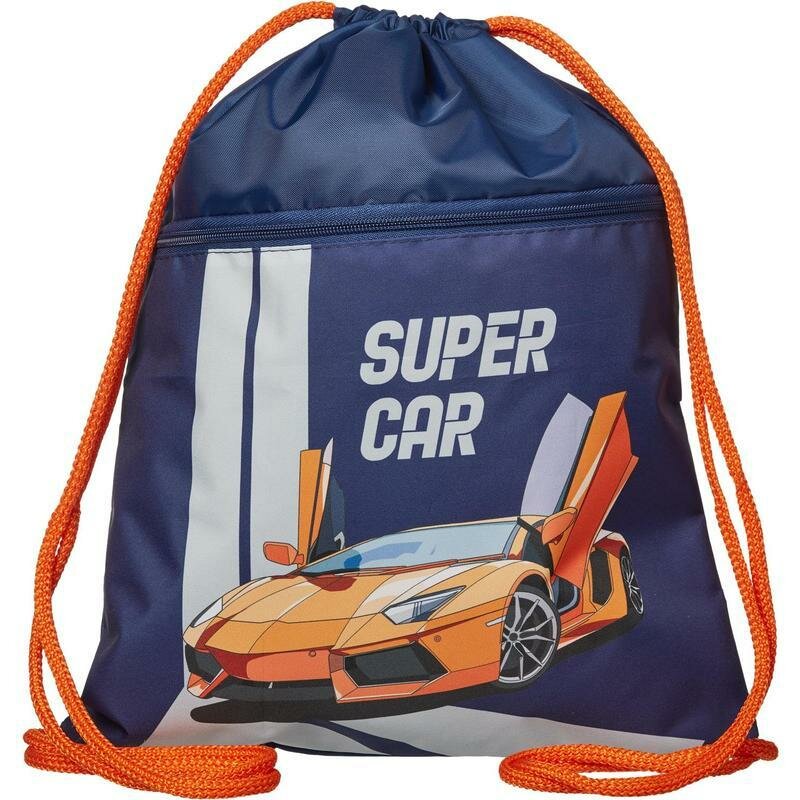 Мешок для обуви 2 отделения №1 School Super car, 330x420мм, карман, МО-20-2