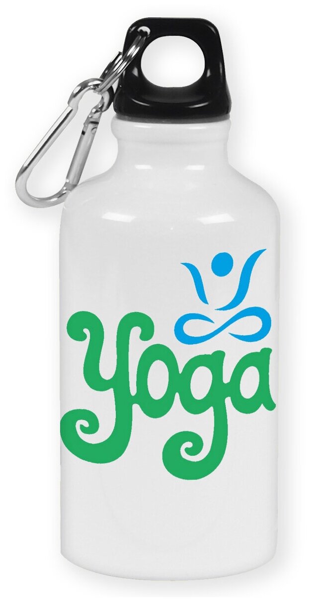 Бутылка с карабином CoolPodarok Йога. yoga