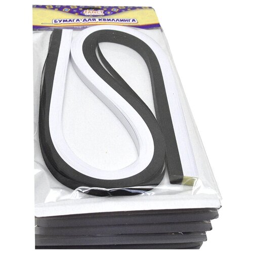 Квиллинг Fancy Creative, бумажный набор 9 мм 100 листов, белый и черный.