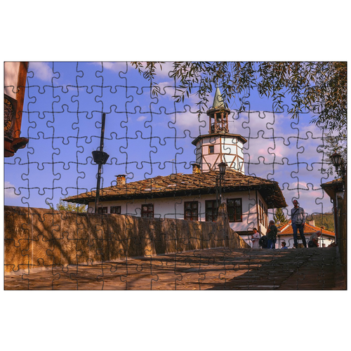 фото Магнитный пазл 27x18см."трявна, мост, часы" на холодильник lotsprints