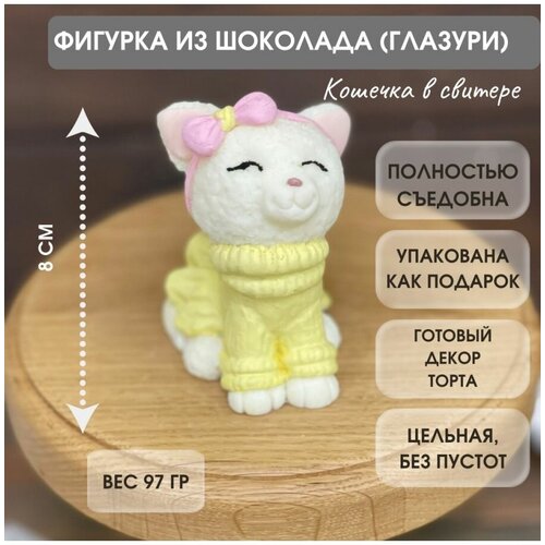 Фигурка из шоколадной глазури Кошечка в платье