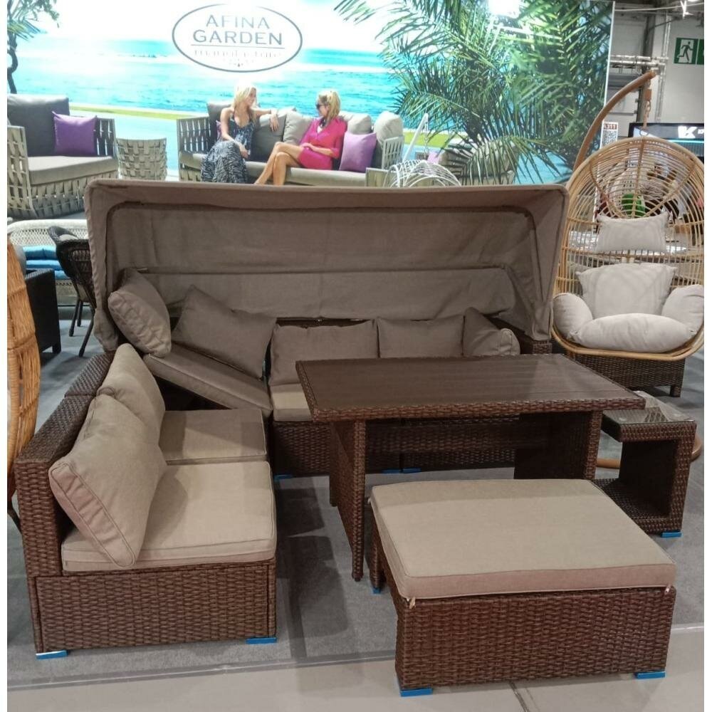 Комплект мебели с диваном Afina AFM-320B-T320 Brown арт. AFM-320B-T320 Brown