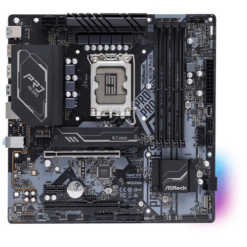 Материнская плата ASROCK H670M PRO RS (LGA1700, mATX)