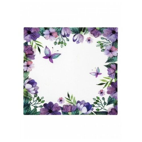 Индивидуальная салфетка с прозрачной основой Бабочки в цветах 30х28 см 4 шт 283₽