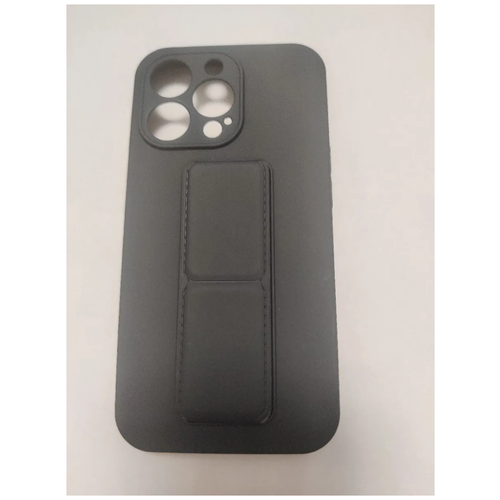 фото Силиконовый чехол темно - синий для iphone 13 pro с защитой камеры и магнитной подставкой / магнит для держателя в авто / айфон 13 про makkardi