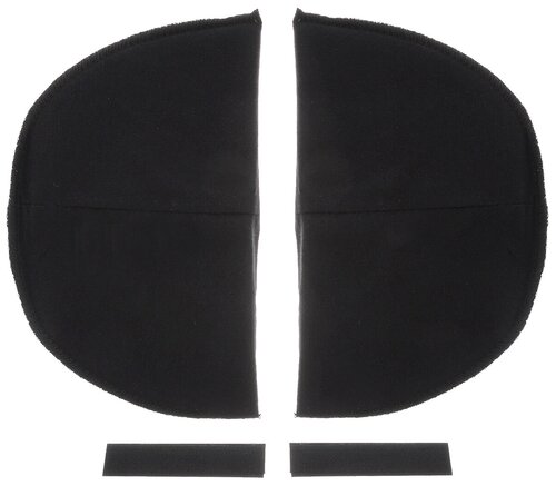 Плечевые накладки для втачных рукавов, с липучкой, черные 11 x 16 см* черный* HEMLINE 902. MB