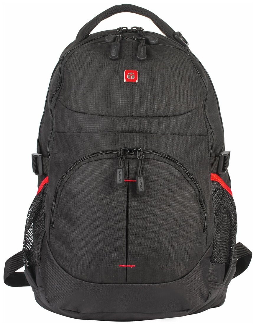 Рюкзак B-Pack S-06 универсальный, уплотненная спинка, облегченный, черный, 46х32х15 см