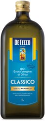 De Cecco масло оливковое нерафинированное Extra Virgin Classico, стеклянная бутылка, 1 л