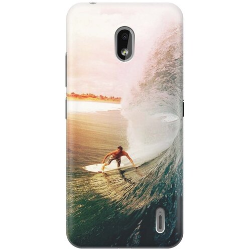 фото Gosso ультратонкий силиконовый чехол-накладка для nokia 2.2 с принтом "серфер"