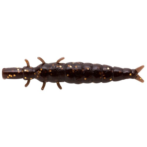 фото Приманка nikko kasei caddisfly larvae l 38мм #brown gold glitter