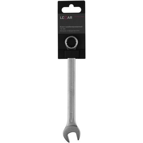 Ключ комбинированный 15 мм Lecar углеродистая сталь LECAR000100414 ключ комбинированный 10 мм lecar lecar000050414 lecar арт lecar000050414