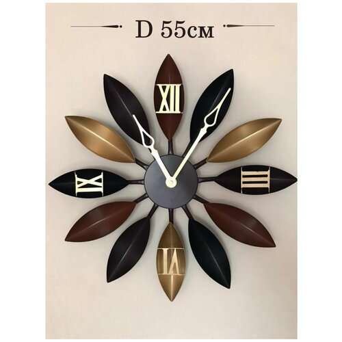 Часы настенные интерьерные большие металлические стиль ретро