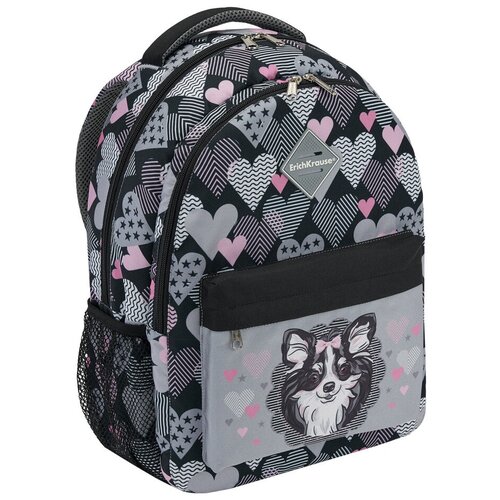 Купить Ученический рюкзак ErichKrause EasyLine с двумя отделениями и грудной перемычкой 20L Mimi Dog (в пакете по 1шт.) (48502)