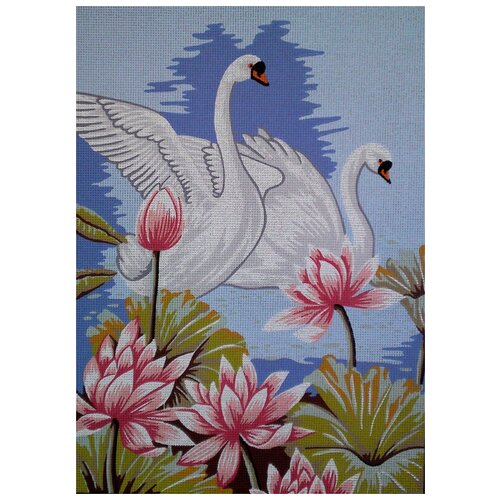 фото Набор для вышивания soulos 14.839 лебеди в лотосах