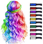 Мелки для окрашивания волос Hair Color Comb, 6 цветов в форме расчески / набор мелков