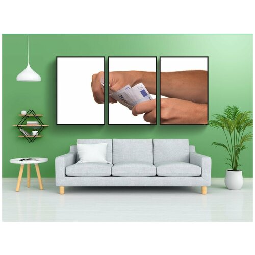 фото Набор модулных постеров для интерьера "евро, деньги, платить" 60x90 см. в тубусе, без рамки lotsprints