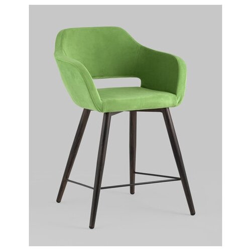 фото Стул полубарный саймон велюр травяной stool group