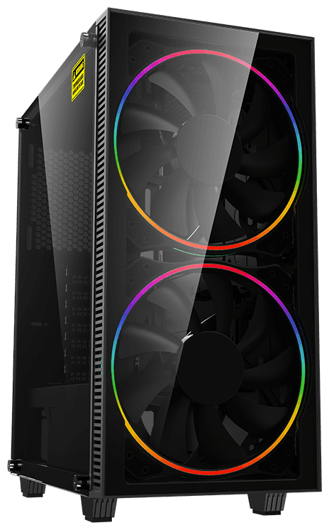 Корпус GameMax Black Hole MFG. A363-TB (ATX, Зак. стекл, 1*USB 3.0 + 1*USB 2.0, 2*200мм вент, без БП)