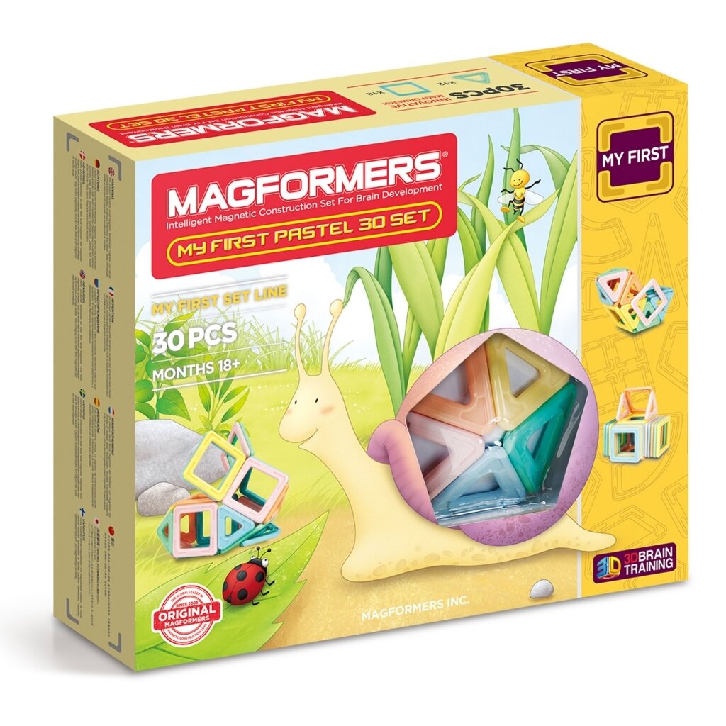 Магнитный конструктор MAGFORMERS My First Pastel 30 дет. (702013)