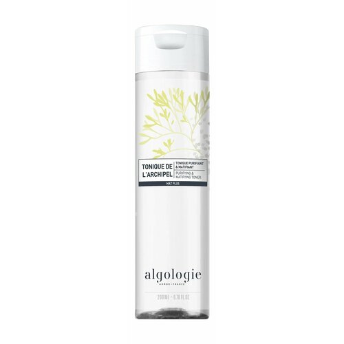 Матирующий тонер для очищения кожи лица Algologie Tonique De L'Archipel Purifying & Matifying Toner 200 мл . algologie marine plants purifying mask для мягкого и глубокого очищения кожи