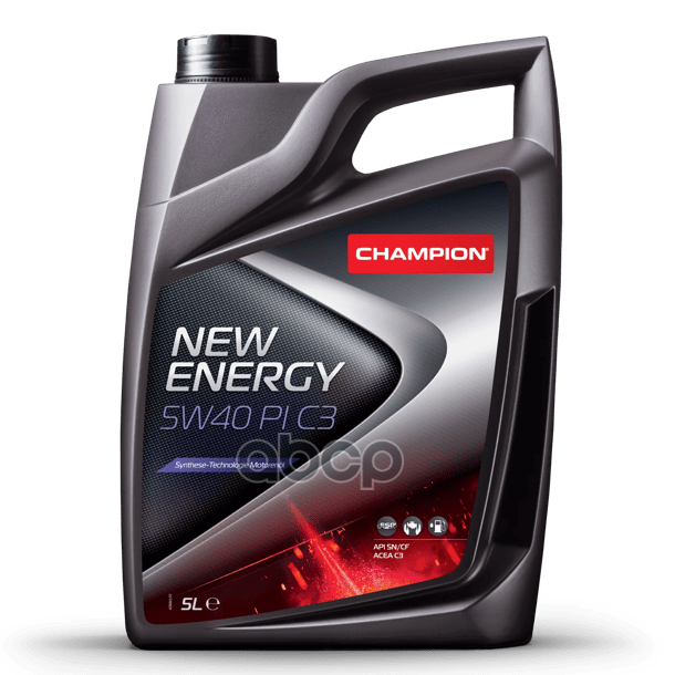 CHAMPION OIL Масло Мот. Синт. Champion New Energy 5W40 Pi C3 (5Л)