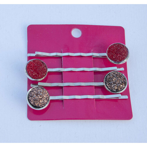 Заколка невидимка Осколки (комплект 4 шт)