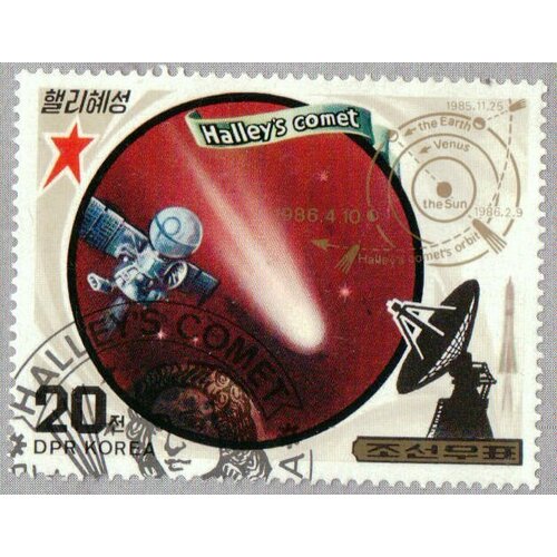 (1985-063a) Лист (6 м 2х3) Северная Корея Спутник Комета Галлея III Θ 1980 124a лист 9 м 3х3 северная корея cv 340 авиакомпания люфтганза iii θ