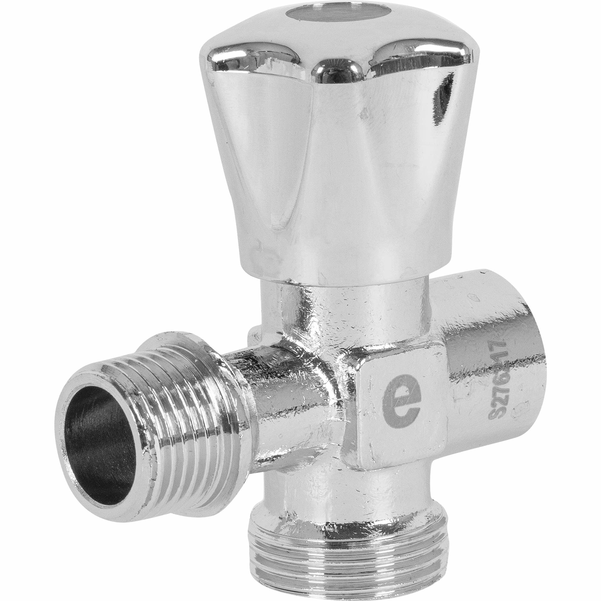 фото Кран вентильный Equation, для стиральной машины 1/2"х3/4"х1/2", наружная-наружная-внутренняя резьба