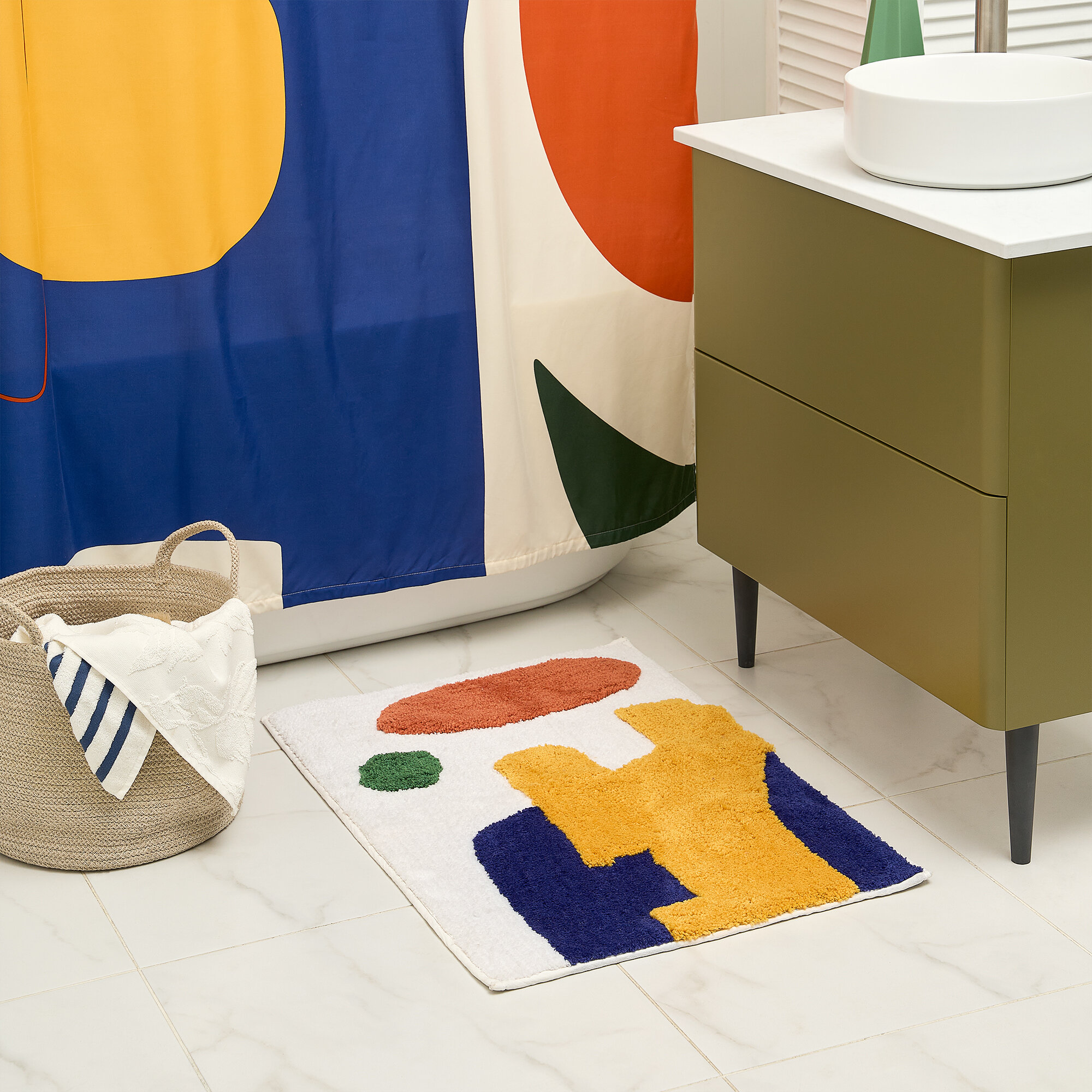Коврик для ванной Moroshka Kira 60x90 см цвет разноцветный - фото №13