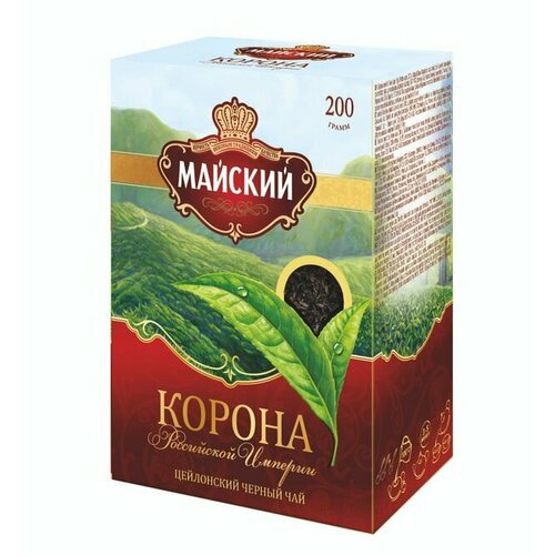 Чай черный Майский Корона Российской Империи лист 200г к/п