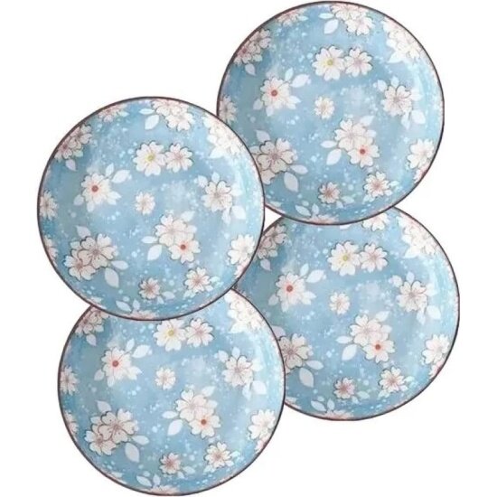 Набор тарелок Zdk Kitchen Japanese Collection, 4шт, голубой, D18см 371594-4