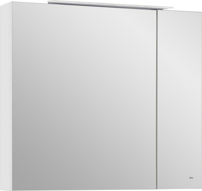 фото Зеркальный шкаф Roca Oleta 80 857647501 с подсветкой, белый матовый