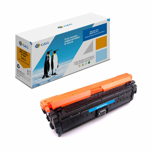 Cartridge G&G 651A для HP CLJ M775, с чипом (16 000стр.), голубой (аналог CE341A) картридж nn oem ce341a совместимый hp 651a ce341a голубой 16000 стр