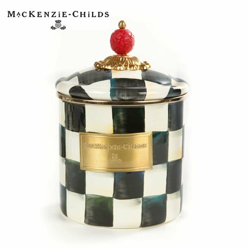 Банка MacKenzie-Childs для продуктов малая Courtly Check