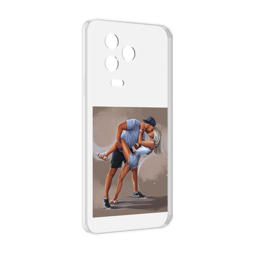 Чехол MyPads девушка с парнем танцуют женский для Infinix Note 12 2023 (X676C) задняя-панель-накладка-бампер