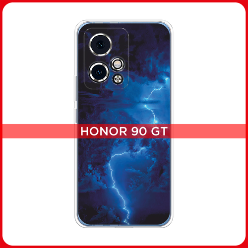 Силиконовый чехол на Honor 90 GT / Хонор 90 GT Молния силиконовый чехол на honor 90 gt хонор 90 gt белая корона на черном фоне