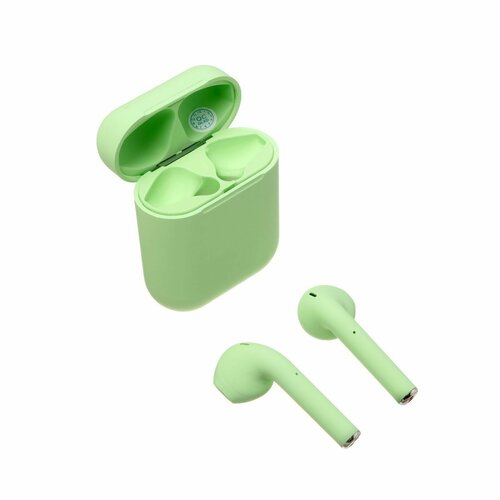 Наушники беспроводные Luazon i12 TWS BT 50 35300 мАч сенсор матовые зелёные 1316₽