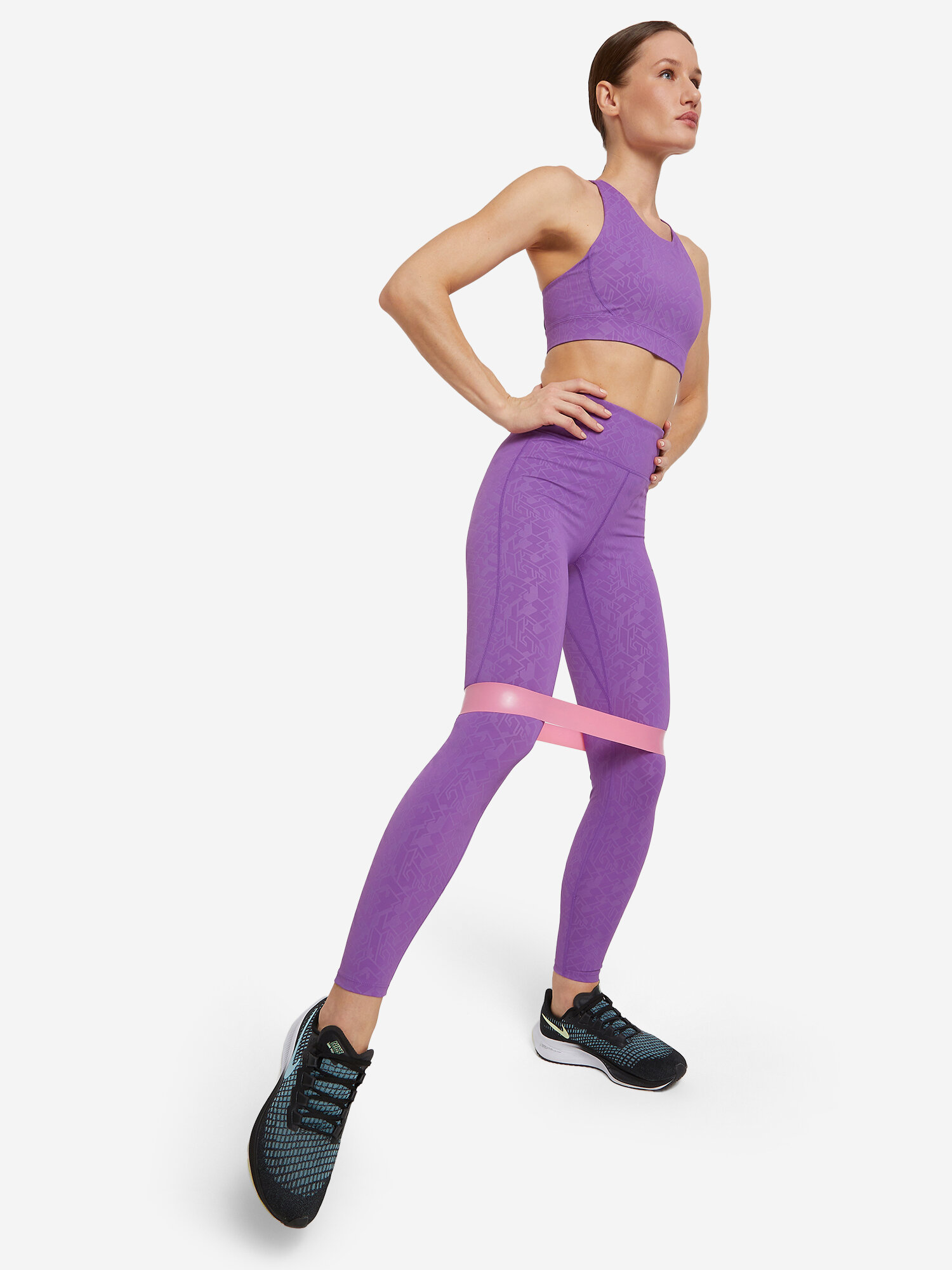 Легинсы спортивные ATHLEX, размер 40, фиолетовый — фото 1