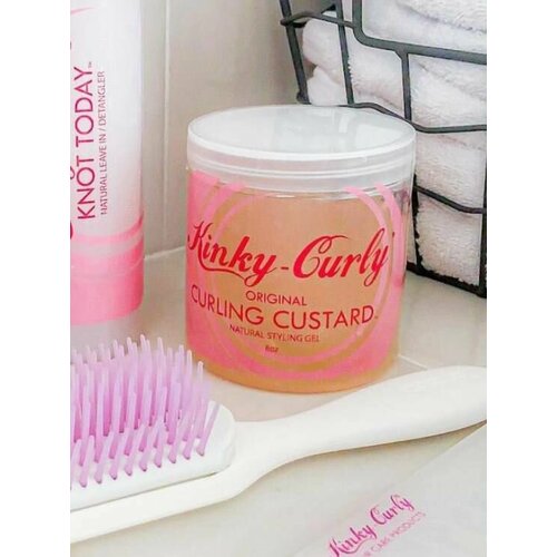 Кастард, Original Curling custard, Гель для укладки кудрявых волос, кгм, Kinky-Curly, KGM, 236 мл