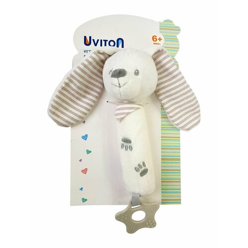 Игрушка-пищалка Uviton Baby bunny серый 639₽