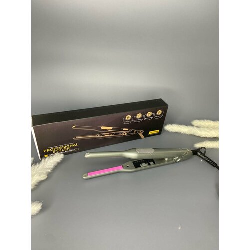 Утюжок узкие титановые пластины розовые для челки 7 мм 232С цвет Серый 275900₽