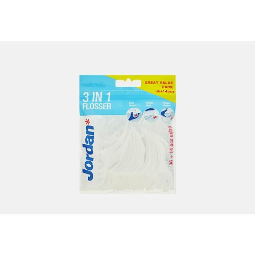 Зубная нить 3в1 3614шт jordan flosser 1543₽