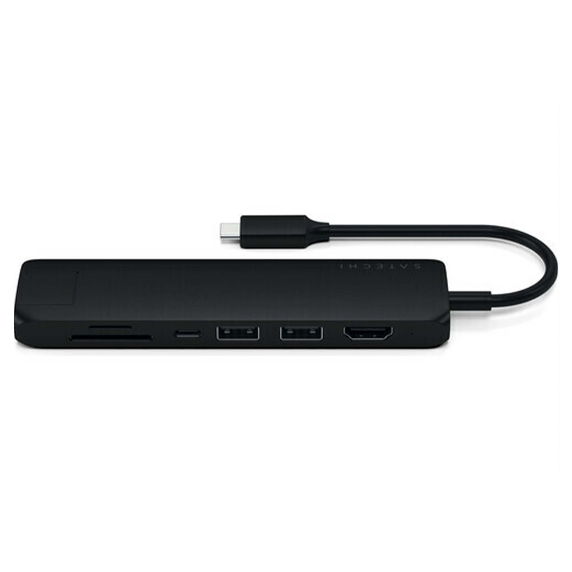 Satechi Slim Aluminum Type-C Multi-Port Adapter V2 black многопортовый адаптер типа usb-c